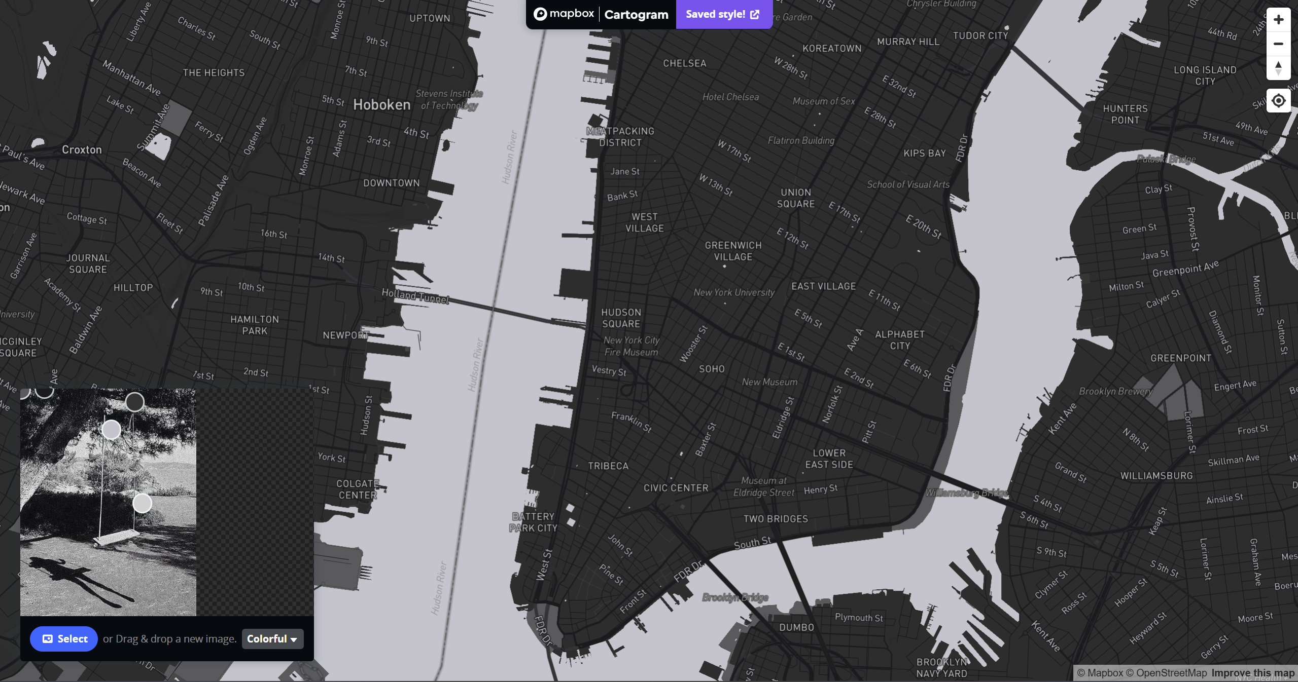 Exploration using mapbox's cartogram tool